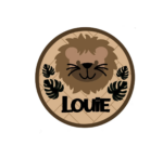 3mm mdf Lion & Leaves Circular Plaque
