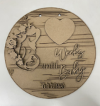 3mm mdf Mother and Baby Countdown Plaque