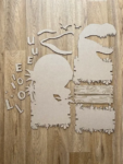 3mm mdf Large Multi-layered Dinosaur Plaque