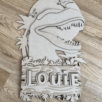 3mm mdf Large Multi-layered Dinosaur Plaque