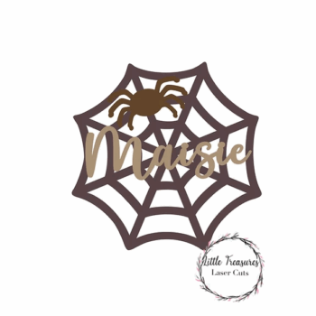 3mm mdf Personalised Spiderweb & Spider