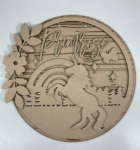 3mm mdf Multi-Name Unicorn Plaque