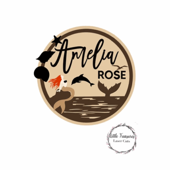 3mm mdf Multi-Names Mermaid Plaque