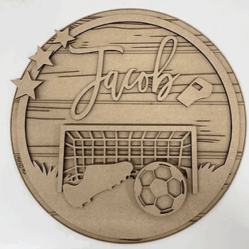 3mm mdf Multi-Names Football Plaque
