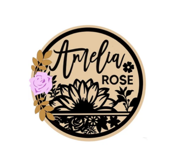 3mm mdf Multi-Names Floral Plaque