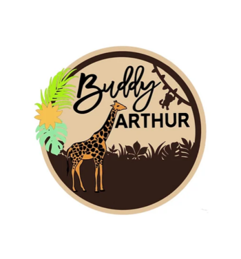 3mm mdf Multi-Names Giraffe Plaque