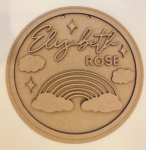 3mm mdf Multi-Names Rainbow Plaque