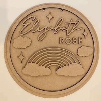 3mm mdf Multi-Names Rainbow Plaque