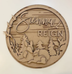 3mm mdf Multi-Names Deers Plaque