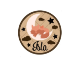 3mm mdf Parent & Baby Animals Moon Plaque