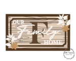 3mm mdf Rectangular Family Initial (Theme 2)