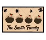 3mm mdf Rectangular Family Christmas Puddings Plaque