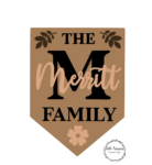 3mm mdf Family Initial Flag