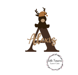 3mm mdf Rudolph Name & Initial