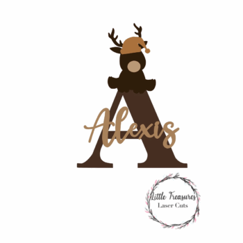 3mm mdf Rudolph Name & Initial