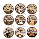 3mm mdf Multi-Names Bears Plaque