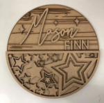 3mm mdf Half Star Plaque
