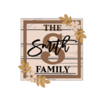 3mm mdf Square Family Initial Plaque