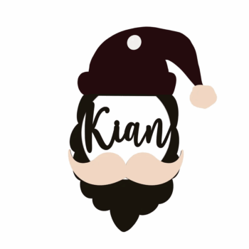 3mm mdf Personalised Santa Beard Bauble