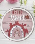 3mm mdf Woodland Animal Boho Rainbow Plaque