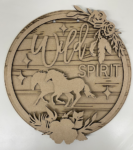 3mm mdf Boho Horse Plaque