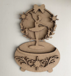 3mm mdf Ballerina Music Box (Snowflake Theme)