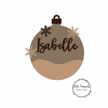 3mm mdf Personalised Snow Mound Bauble