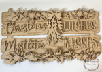 3mm mdf Christmas Wishes Signpost