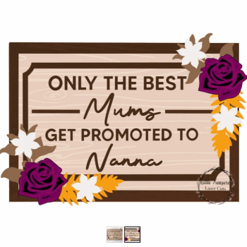 3mm mdf Only The Best Mums Rectangular Plaque