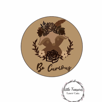 3mm mdf Racoon Animal Plaque Circular Plaque