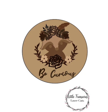 3mm mdf Racoon Animal Plaque Circular Plaque