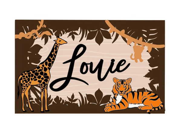 3mm mdf Layered Rectangular Jungle Plaque