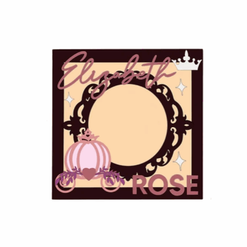 3mm mdf Princess Carriage Name Frame