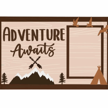 3mm mdf Adventure Awaits Frame