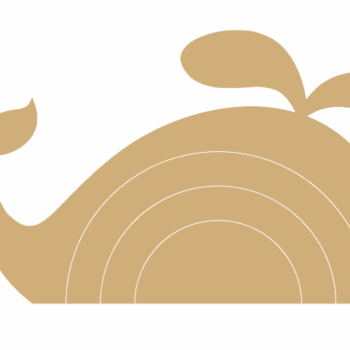 18mm MDF Stacking Whale Rainbow