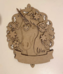 3mm mdf Beautiful multi-layered unicorn name plaque.
