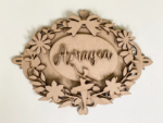 3mm mdf Ballerina Oval Plaque