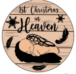 3mm mdf Angel Baby Memorial Plaque