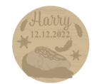 3mm mdf Angel Baby Memorial Plaque