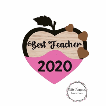 3mm mdf Heart Shaped Apple With Mask