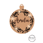 3mm mdf Personalised Snowflake Swirl Bauble
