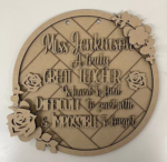 3mm mdf A truly great teacher quote plaque