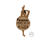 3mm mdf Gymnast Holding Name Plaque