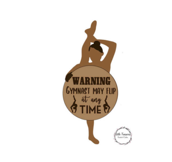 3mm mdf Gymnast Holding Name Plaque