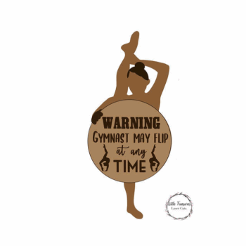 3mm mdf Gymnast Holding Name Plaque