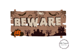 3mm mdf Halloween Sign Post
