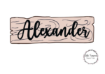 3mm mdf Name & Single Wood Plank Plaque