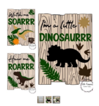 3mm mdf Rectangular I’m A Little Dinosaur Plaque