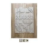 3mm mdf Rectangular Hear Me Roar Plaque