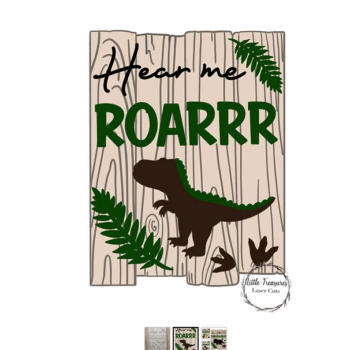 3mm mdf Rectangular Hear Me Roar Plaque